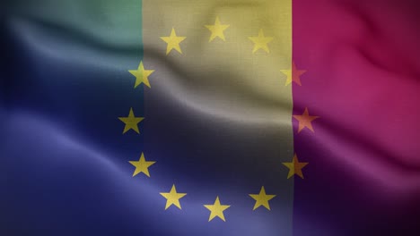 eu mali flag loop background 4k