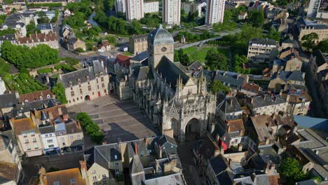 notre-dame basilica, alencon, orne in normandie, france