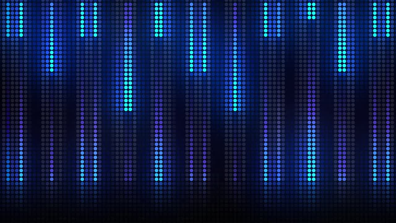 Abstract Blue LED Light Display