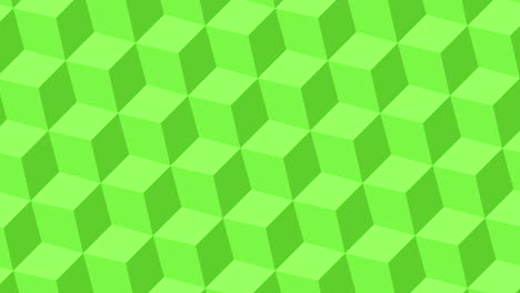 patrón de cubo en 3d verde