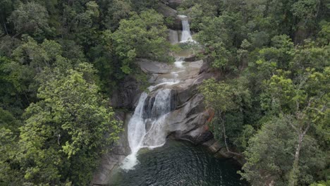 beautiful josephine falls in the forest of queensland, australia -aerial