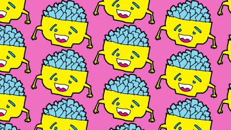 niños dibujando arte pop fondo sin costuras con tema de cereales