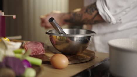 chef preparing food