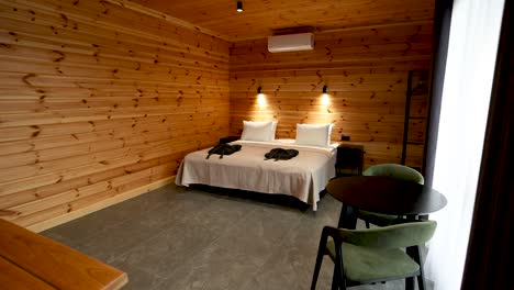 cozy wooden cabin bedroom