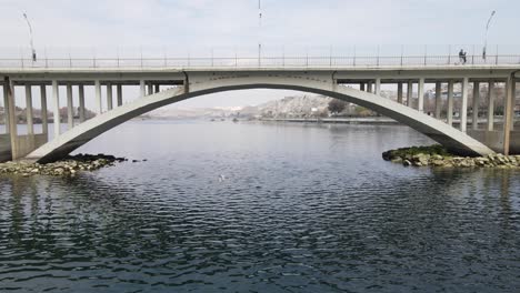 Drone-View-Bridge-On-River