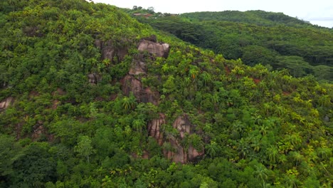 naturaleza de las seychelles filmada en un avión no tripulado en 4k