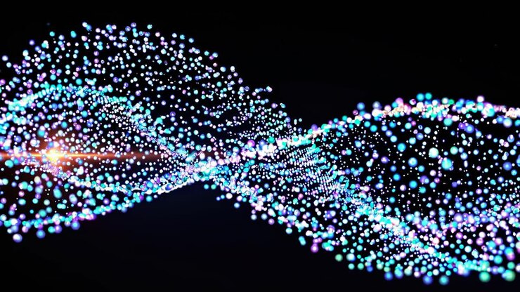 Abstract Ondata di particelle luminose
