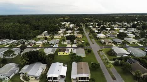 aerial view of mobile home park in south florida