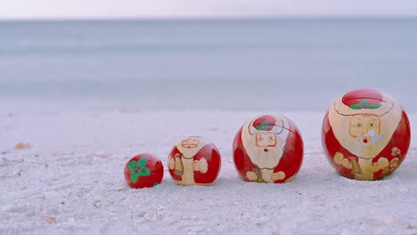 Christmas-nesting-doll-on-the-beach