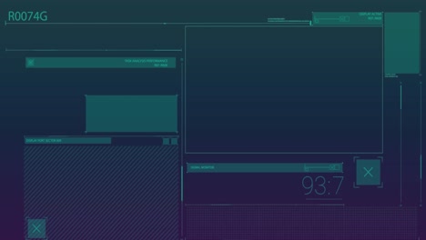 animación del procesamiento de datos en pantallas con fondo oscuro