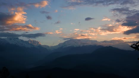 just before the sunrise, light coming out of mountain range