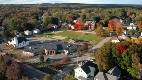 stunning aerial view of lisbon falls in maine