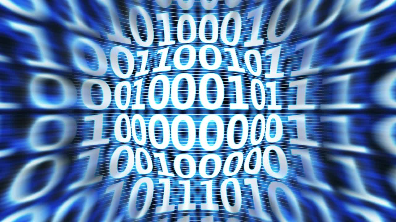 Warping Binary Code background animation