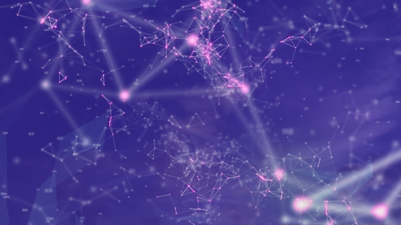 Animation of network of connections over qr code