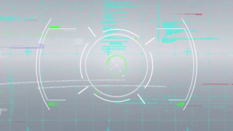 Animación-De-Escaneo-De-Alcance-Y-Procesamiento-De-Datos-Sobre-Fondo-Gris