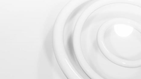 3d spiral coil moving against white background