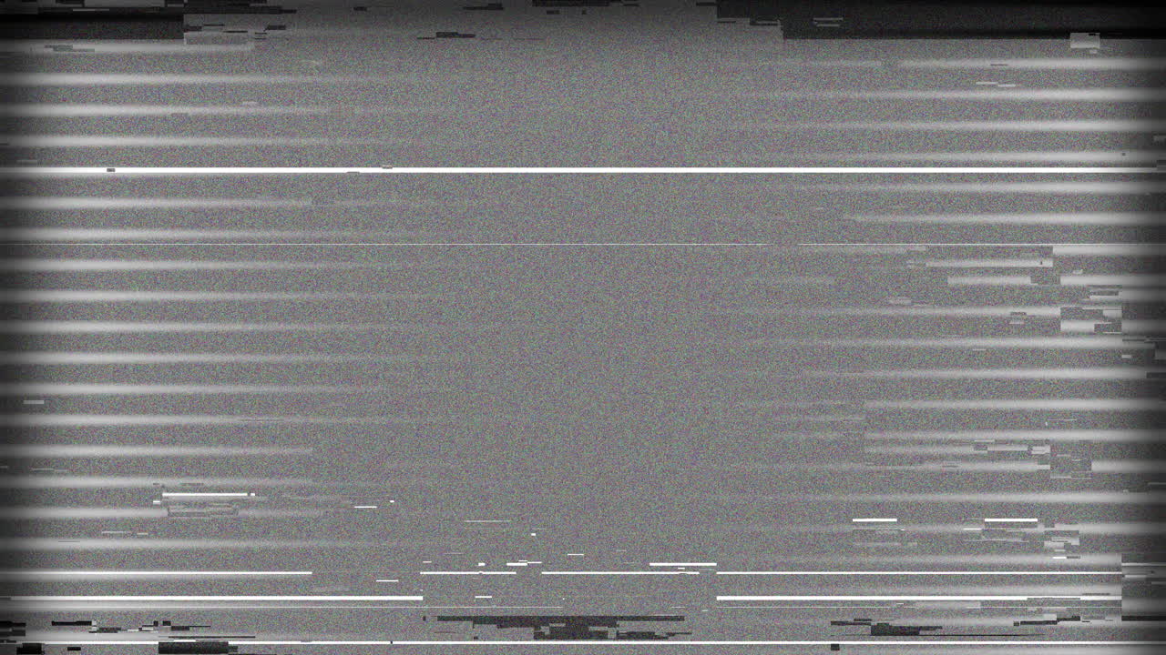 Glitch Digitale Rumore Statico che Sfarfalla sullo Schermo