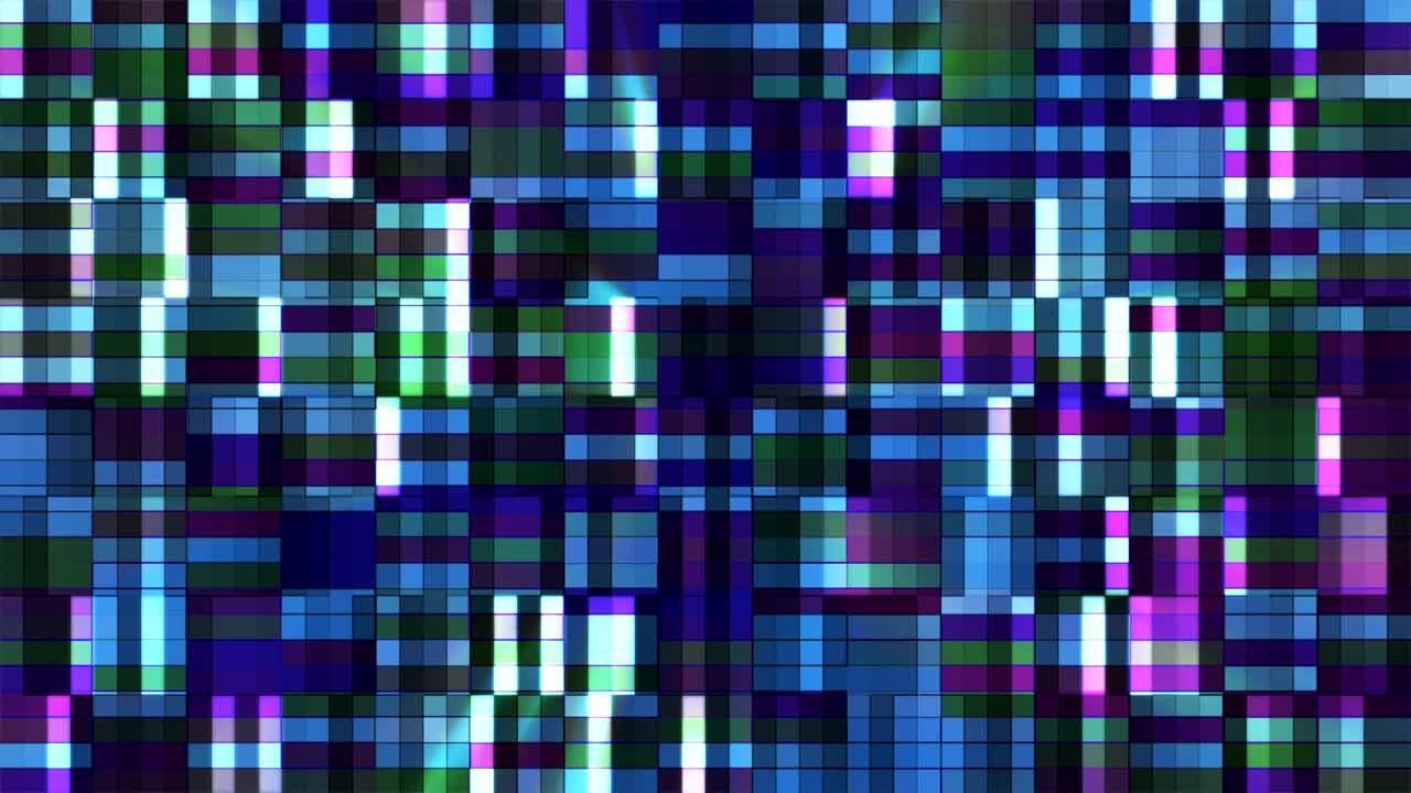 Broadcast Twinkling Squared Hi-Tech Blocks, Multi Color, Abstract