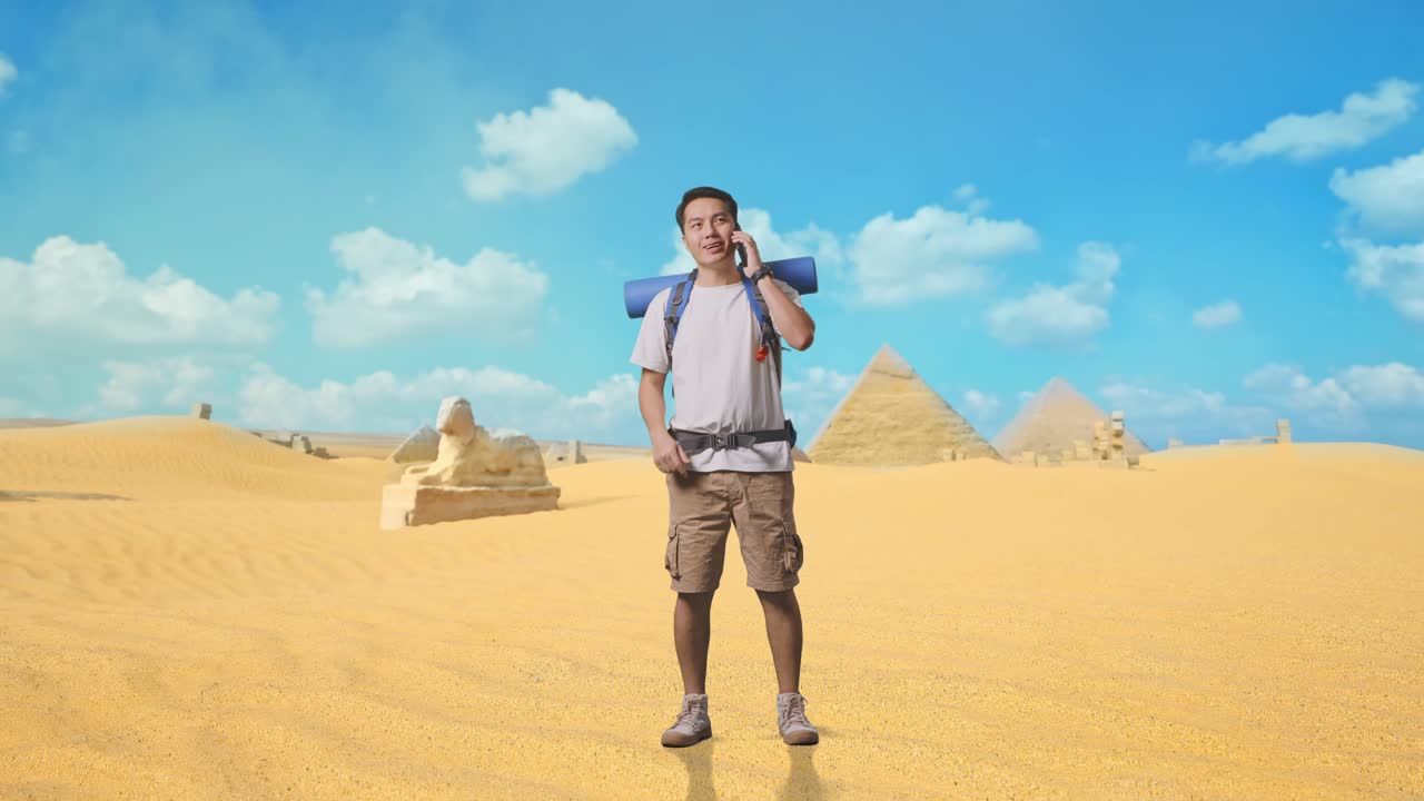Tourist in the Egyptian Desert
