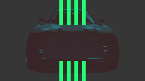 green stripes with vintage car