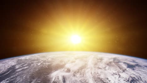 planet earth with the sun - heatwave, sunlight, uv radiation, space, sunlight - a cosmic view