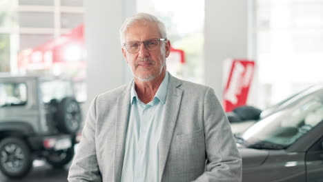 man in car dealership