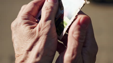 holding a faded family photo