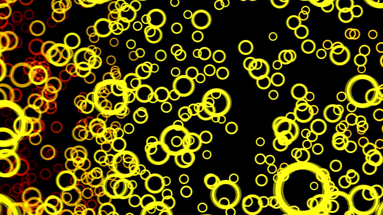 현대적인 스트로크 서클 애니메이션, 다채로운 디지털 일러스트레이션