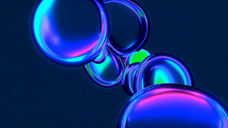 vibrant iridescent abstract spheres background