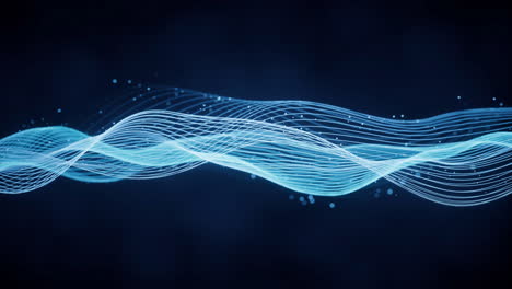 Flowing wave lines, curve pattern, 3d rendering.