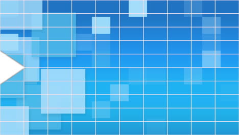 animation of arrows and squares on blue background