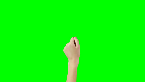 Person-making-hand-gesture-against-green-screen-background