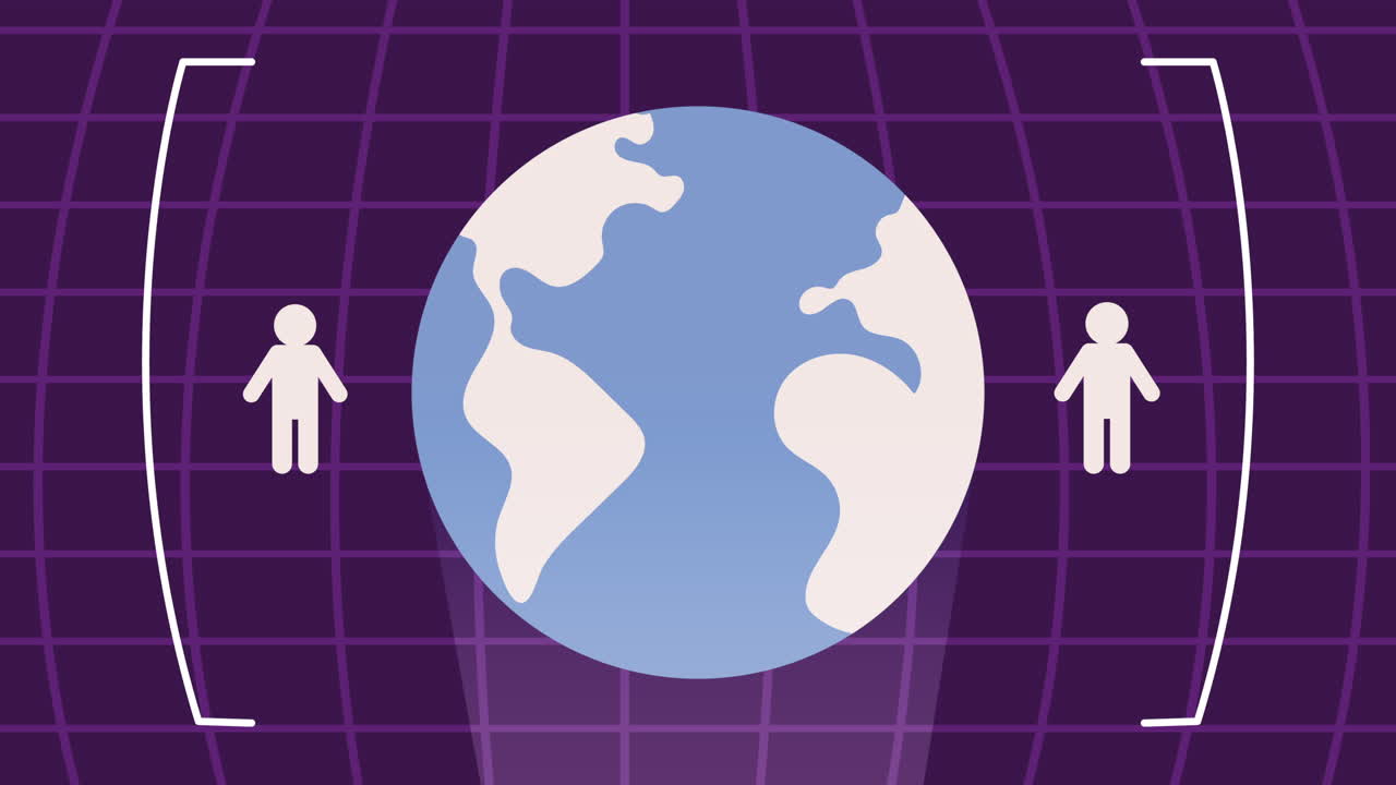 Earth Viewed Through a Futuristic Interface