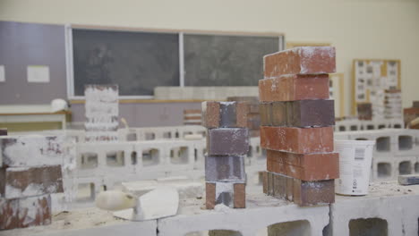 masonry class in a trade school