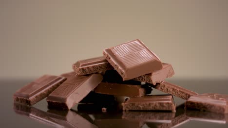 pile of broken milk chocolate pieces