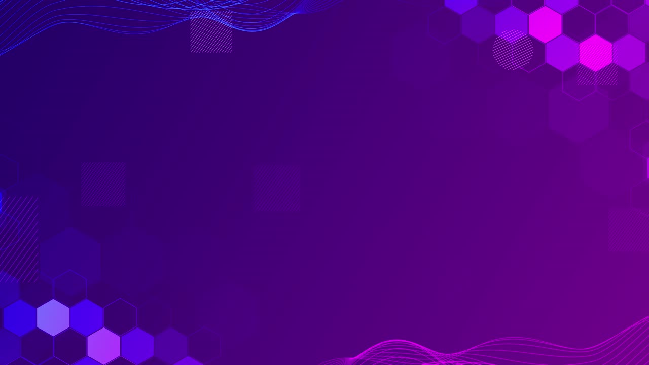 Neon hexagon background hexagon wire frame glowing lines blue pink purple for modern futuristic