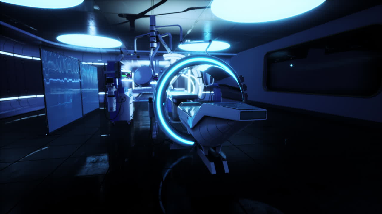 laboratorio de resonancia magnética de resonancia magnética futurista