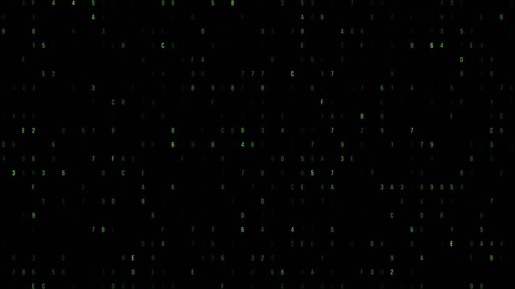 zero and one green binary digital code, computer generated seamless loop abstract motion background, new technology