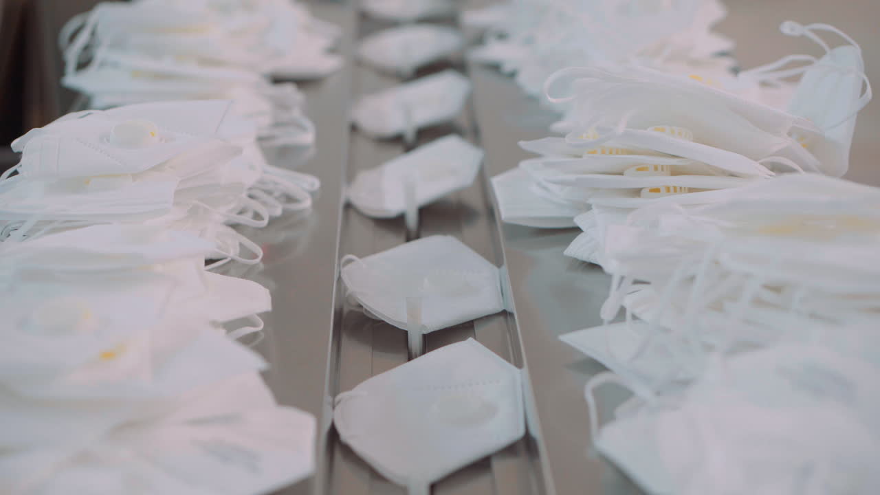 안면 마스크 유형 h95 포장용 컨베이어 라인