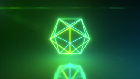 glowing geometric crystal