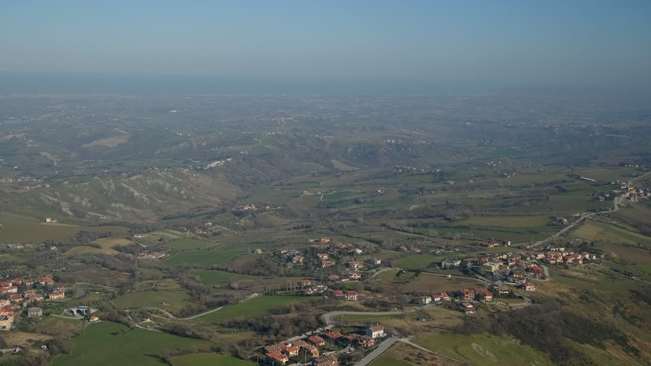 воздушный вид итальянской сельской местности