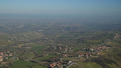 aerial view of italian countryside landscape