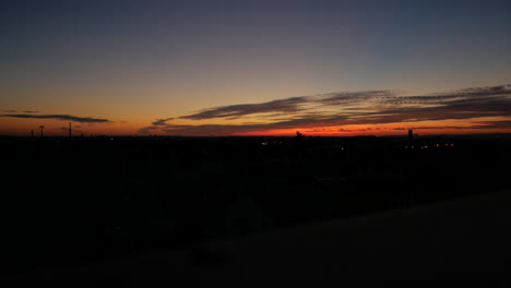 beautiful orange glow of sunrise over portugal -time lapse