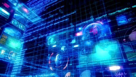 tecnología de interfaz de datos de computadora pantalla digital