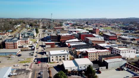 aerial high shot above morristown tennessee, morristown tn, morristown tenn