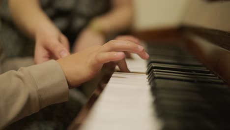 piano lesson with young student