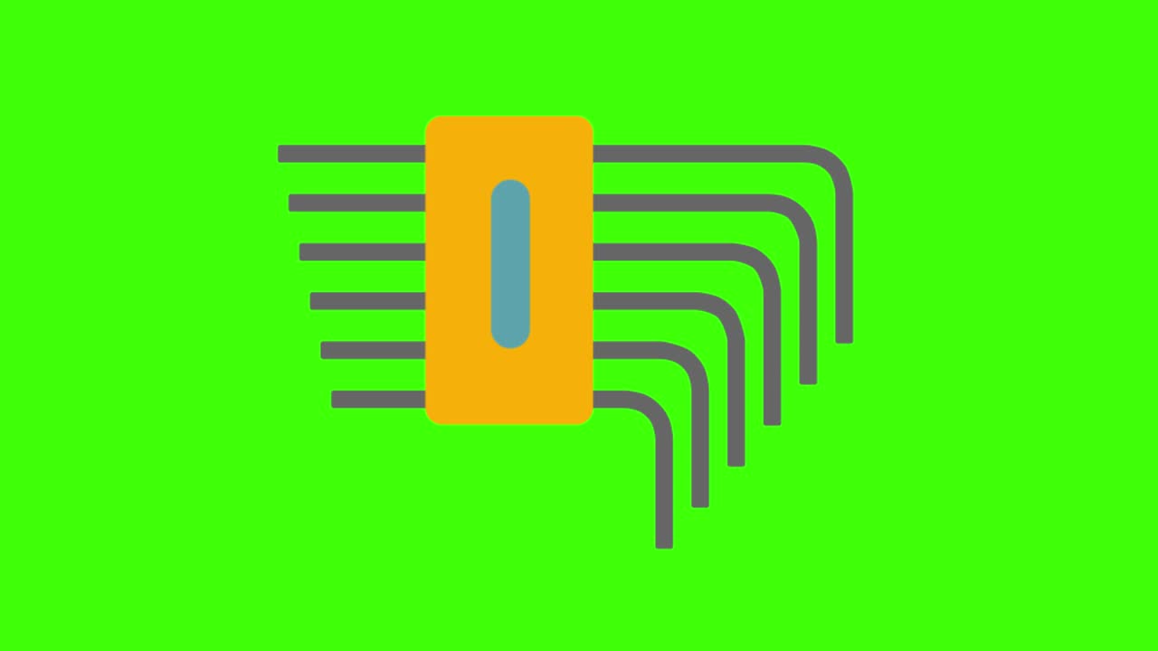 икона клавиши на зеленом экране в 4k