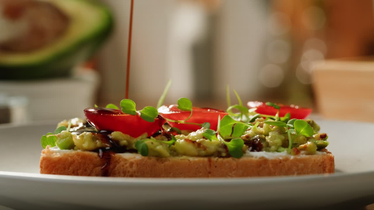 Avocado Toast with Balsamic Glaze