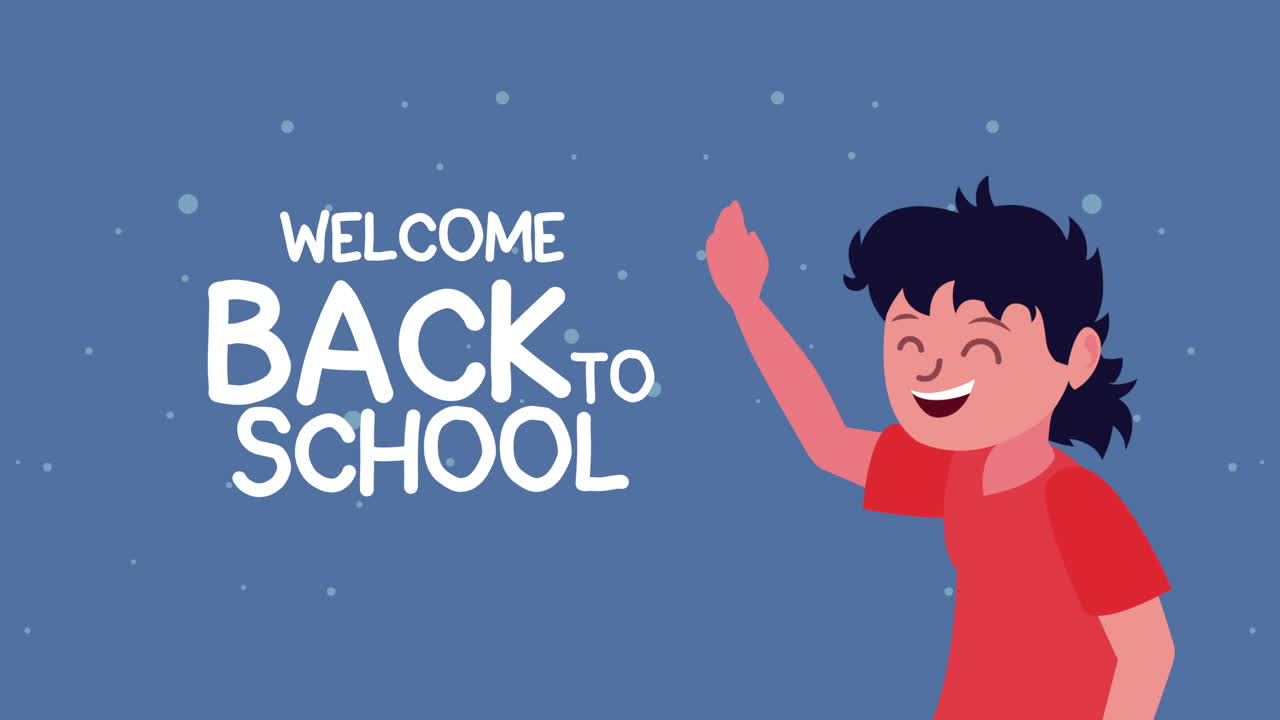 행복한 소년, 학교에 다시 오신 것을 환영합니다.