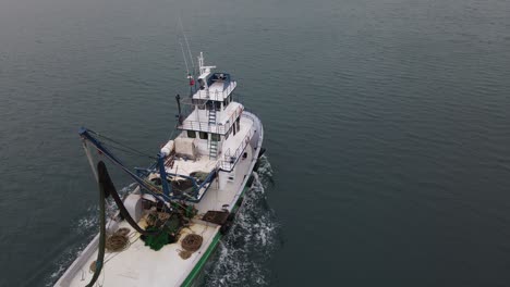 Aerial-Boat-On-Sea